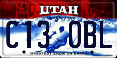 UT license plate C130BL