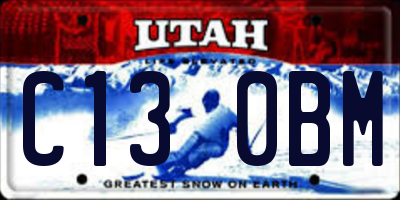 UT license plate C130BM