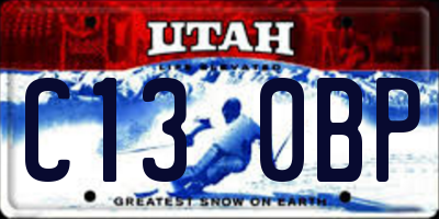 UT license plate C130BP