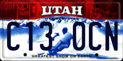 UT license plate C130CN