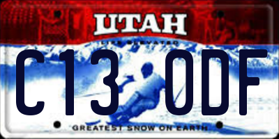 UT license plate C130DF