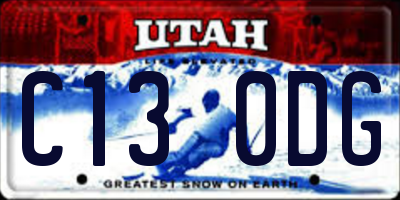 UT license plate C130DG