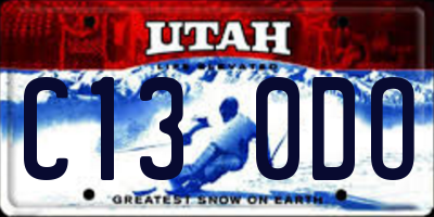 UT license plate C130DO