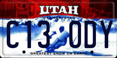UT license plate C130DY