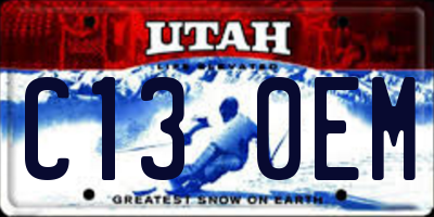 UT license plate C130EM