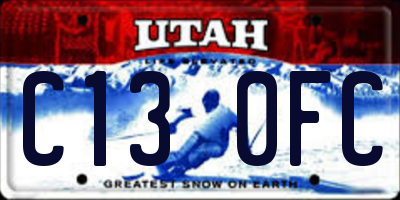 UT license plate C130FC