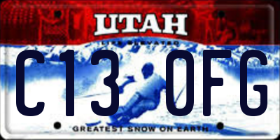 UT license plate C130FG