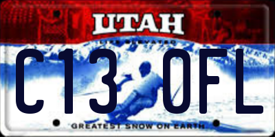 UT license plate C130FL