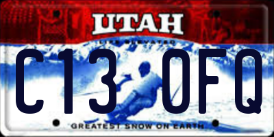 UT license plate C130FQ