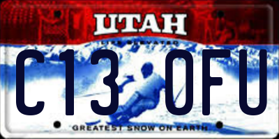 UT license plate C130FU