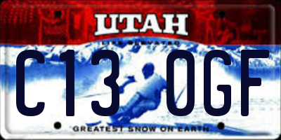 UT license plate C130GF
