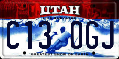 UT license plate C130GJ