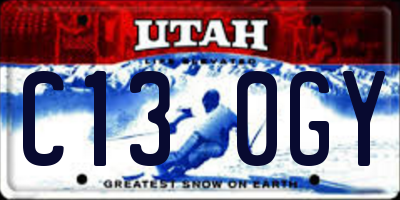 UT license plate C130GY