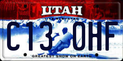 UT license plate C130HF
