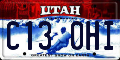 UT license plate C130HI