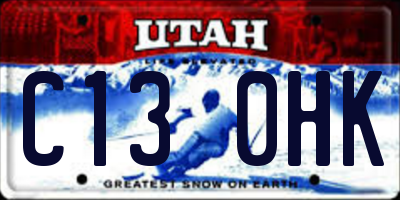 UT license plate C130HK