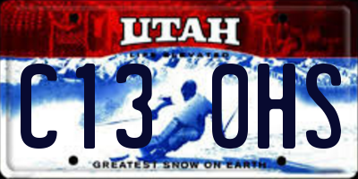 UT license plate C130HS