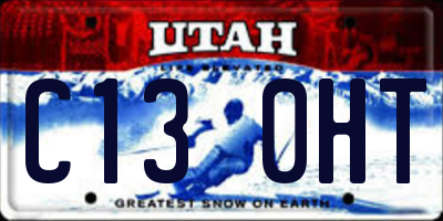 UT license plate C130HT