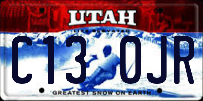 UT license plate C130JR