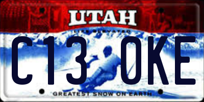 UT license plate C130KE