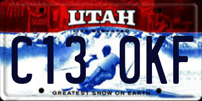UT license plate C130KF