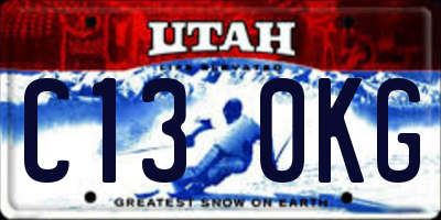 UT license plate C130KG