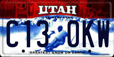 UT license plate C130KW