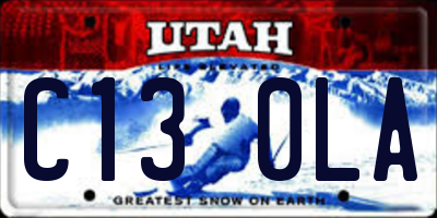 UT license plate C130LA
