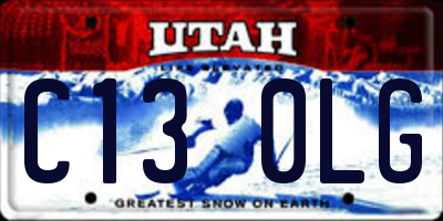 UT license plate C130LG