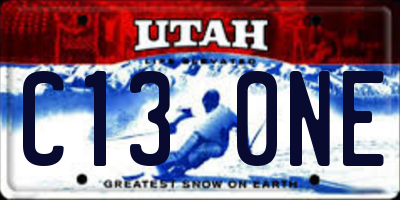 UT license plate C130NE