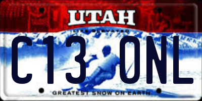 UT license plate C130NL