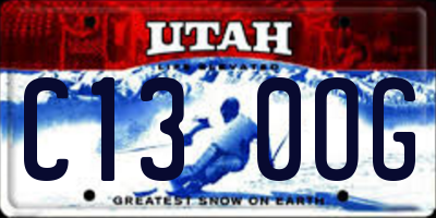 UT license plate C130OG