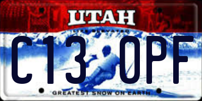 UT license plate C130PF