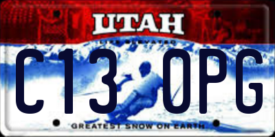 UT license plate C130PG