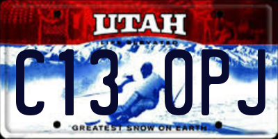 UT license plate C130PJ