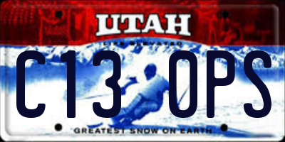 UT license plate C130PS