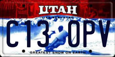 UT license plate C130PV