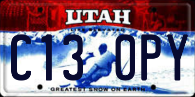 UT license plate C130PY
