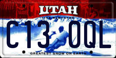 UT license plate C130QL