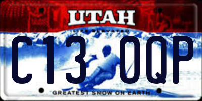 UT license plate C130QP
