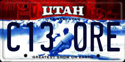 UT license plate C130RE