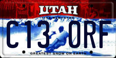 UT license plate C130RF
