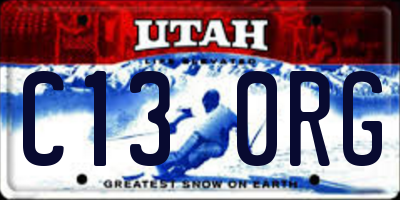 UT license plate C130RG