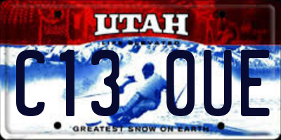 UT license plate C130UE