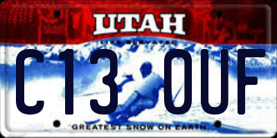 UT license plate C130UF