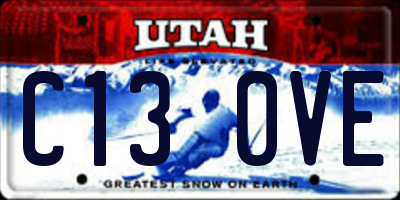 UT license plate C130VE