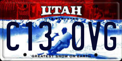 UT license plate C130VG