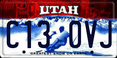 UT license plate C130VJ