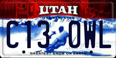 UT license plate C130WL
