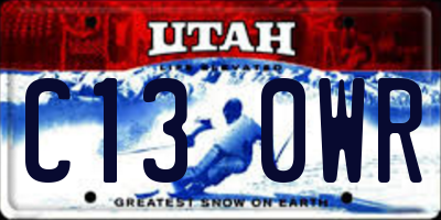 UT license plate C130WR